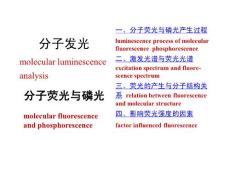 分子光谱9-分子发光分析