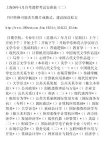 上海08年4月自考课程考试安排表（二）