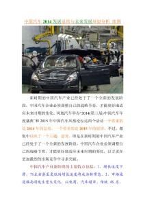 中国汽车2014发展总结与未来发展展望分析 组图