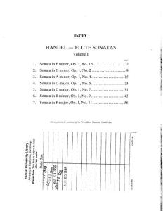 Handel-Flute Sonatas v1 长笛