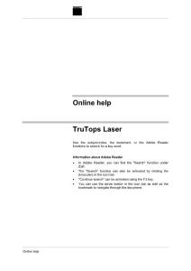 通快激光切割机TOPS100(laser)編程教材帮助详解
