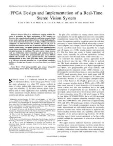 FPGA Design and Implementation of a Real-Time Stereo Vision System