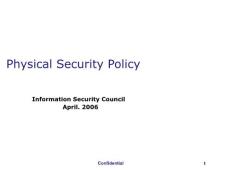 10.信息安全管理体系培训教材Training for Physical Security Policy