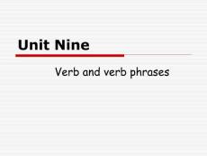 大学英语语法课件PPT  9. Verb and verb phrases