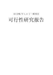 10万吨年BDO可研报告