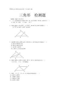 初中数学三角形检测题