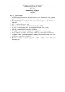 基础会计学英文习题库Lesson01-selftest