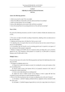 基础会计学英文习题库lesson04-selftest
