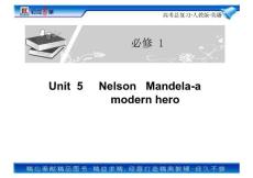 高考英语总复习专题复习金牌课件：必修1 Unit 5  Nelson   Mandela-a