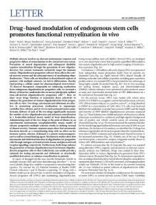 [PDF] Drug-based modulation of endogenous stem cells promotes functional remyelination in vivo