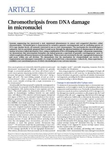 [PDF] Chromothripsis from DNA damage in micronuclei