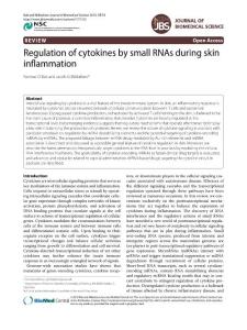 【miRNA 研究】Regulation of cytokines by small RNAs during skin inflammation