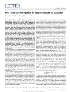 Self-similar energetics in large clusters of galaxies