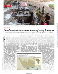 [PDF] Development threatens home of early humans