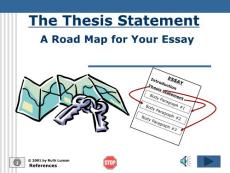 毕业论文写作指导_The Thesis Statement A Road Map for Your Essay