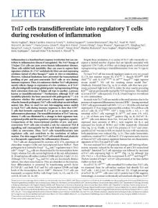 Th17 cells transdifferentiate into regulatory T cells during resolution of inflammation