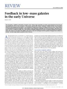 Feedback in low-mass galaxies in the early Universe