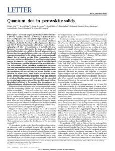 Quantum-dot-in-perovskite solids
