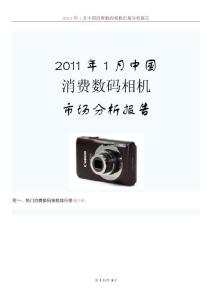 2011年1月中国消费数码相机市场分析报告