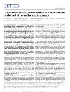 Magnetospherically driven optical and radio aurorae