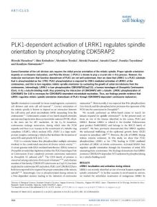 ncb3204_PLK1-dependent activation of LRRK1 regulates spindle orientation by phosphorylating CDK5RAP2