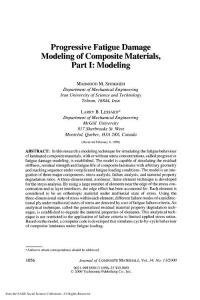 Progressive Fatigue Damage Modeling of Composite Materials, Part 1 - Modeling