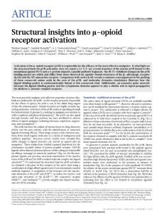 nature14886_Structural insights into µ-opioid receptor activation