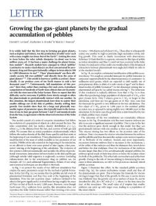nature14675_Growing the gas-giant planets by the gradual accumulation of pebbles