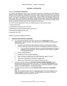 美国注册会计师考试（AICPA）贝克权威复习资料Becker CPA Review -2009 A-1 Class Notes