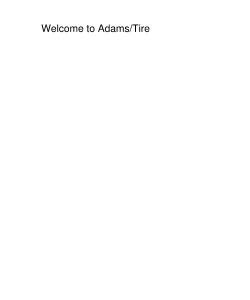 ADAMS/Tire轮胎模块官方英文教程