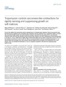 ncb3277-Tropomyosin controls sarcomere-like contractions for rigidity sensing and suppressing growth on soft matrices