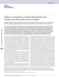 nsmb.3146-Subunit connectivity, assembly determinants and architecture of the yeast exocyst complex