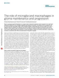 nn.4185-The role of microglia and macrophages in glioma maintenance and progression