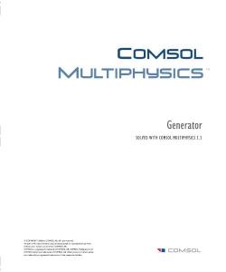 comsol multiphysics实例教程-发电机建模仿真