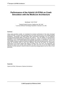 Performance of the Hybrid LS-DYNA on Crash Simulation with the Multicore Architecture