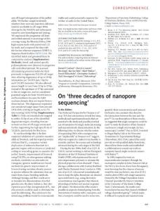 nbt.3570-On ´three decades of nanopore sequencing´