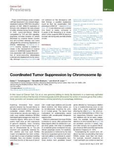 Cancer Cell-2016-Coordinated Tumor Suppression by Chromosome 8p