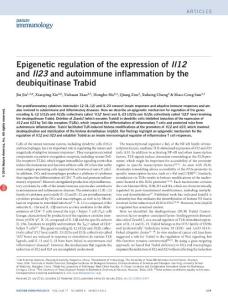 ni.3347-Epigenetic regulation of the expression of Il12 and Il23 and autoimmune inflammation by the deubiquitinase Trabid