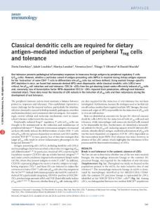 ni.3408-Classical dendritic cells are required for dietary antigen–mediated induction of peripheral Treg cells and tolerance