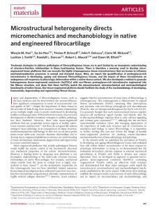 nmat4520-Microstructural heterogeneity directs micromechanics and mechanobiology in native and engineered fibrocartilage
