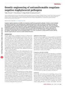 nprot.2016.058-Genetic engineering of untransformable coagulase-negative staphylococcal pathogens
