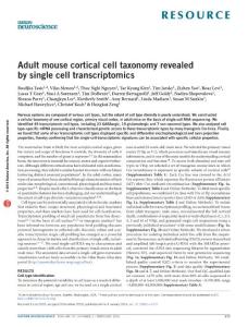 nn.4216-Adult mouse cortical cell taxonomy revealed by single cell transcriptomics