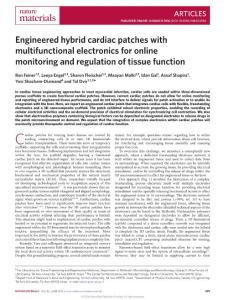 nmat4590-Engineered hybrid cardiac patches with multifunctional electronics for online monitoring and regulation of tissue function