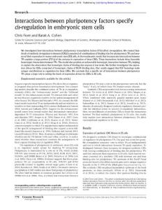 Genome Res.-2016-Fiore-778-86-Interactions between pluripotency factors specify cis-regulation in embryonic stem cells