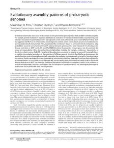 Genome Res.-2016-Press-826-33-Evolutionary assembly patterns of prokaryotic genomes