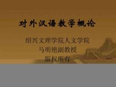(周二减缩版)对外汉语教学概论