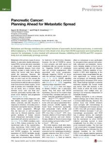 Cancer Cell-2016-Pancreatic Cancer- Planning Ahead for Metastatic Spread