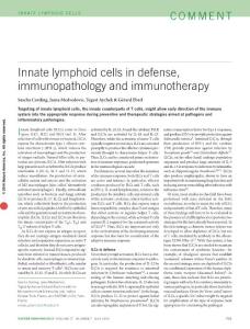 ni.3448-Innate lymphoid cells in defense, immunopathology and immunotherapy
