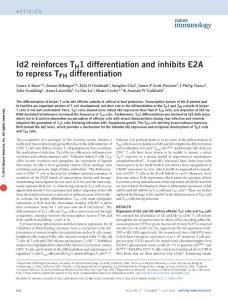 ni.3461-Id2 reinforces TH1 differentiation and inhibits E2A to repress TFH differentiation