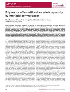 nmat4638-Polymer nanofilms with enhanced microporosity by interfacial polymerization